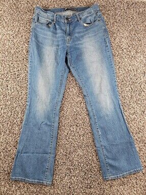Levis 515 Womens Sz 12 Bootcut Blue Jeans Light Wash Lightly Distressed